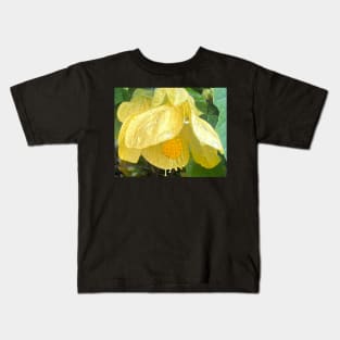 Yellow Flowering Maple...We are made to Open in Love Kids T-Shirt